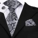 Подарунковий краватка сірий з чорним у квітах