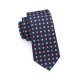 Подарунковий краватка синій у помаранчевий і блакитний горошок