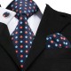 Подарунковий краватка синій у помаранчевий і блакитний горошок