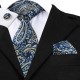 Подарочный галстук темно-синий в турецких огурцах