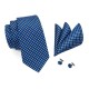 Подарочный галстук синий в квадратики
