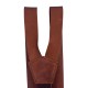 Подтяжки кожаные коричневые широкие на регуляторах застежки никель 3.5 см