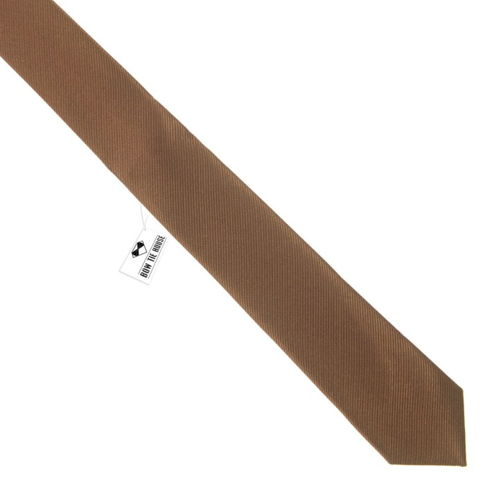Краватка коричнева вузька 6 см