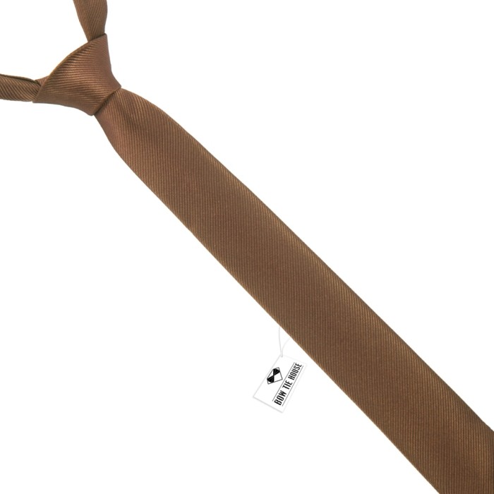 Краватка коричнева вузька 6 см