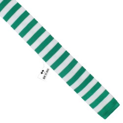 Краватка трикотажний зелений у смужку