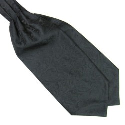 Шейный платок черный в турецких огурцах