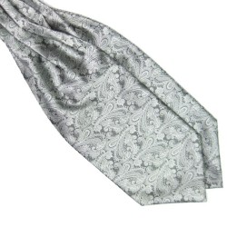 Шейный платок серебристый в турецких огурцах
