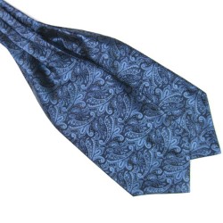 Шейный платок синий в турецких огурцах