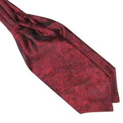 Шейный платок темно-красный в турецких огурцах
