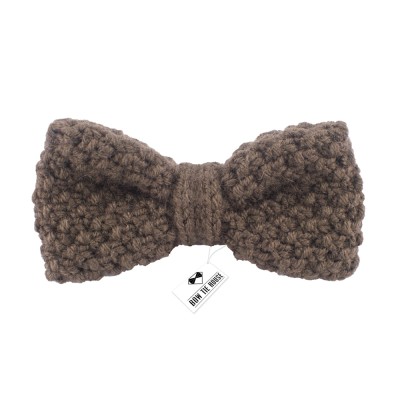 Метелик в'язаний коричневий твідовий - пишний