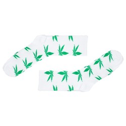 Носки бело-зеленые Cannabis