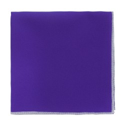 Платок темно-фиолетовый с белой окантовкой - габардин