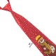Краватка червона новорічна зі сніговиком
