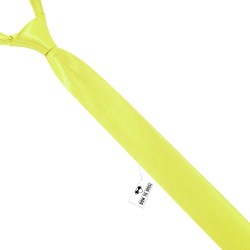 Краватка вузька лимонна атласна 5 см