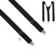 Подтяжки мужские длинные черные Y4 cm - Швейцария