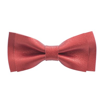 Метелик шкіряний червоний блискучий