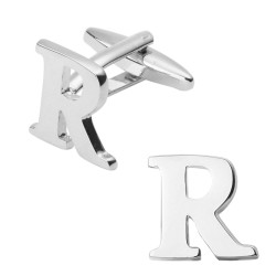 Запонки металические с буквой R