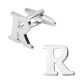 Запонки металеві з буквою R