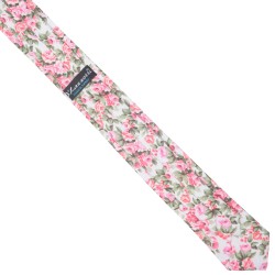 Краватка рожева в квітку 6 см