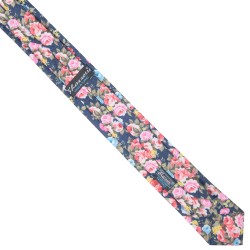 Краватка темно-синя у квітку 6 см