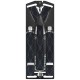 Підтяжки краваткові чорні елегантний ромбік
