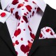 Подарочный галстук красный в сердечках
