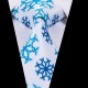 Подарунковий набір білої краватки з синьою сніжинкою