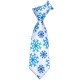 Подарунковий набір білої краватки з синьою сніжинкою
