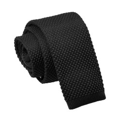 Краватка дрібної в'язки чорна