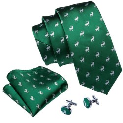 Подарочный набор темно-зеленый с оленями