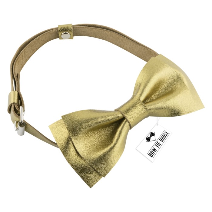 Метелик маленький шкіряний Vintage Gold