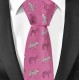 Краватка вузька рожева з зебрами