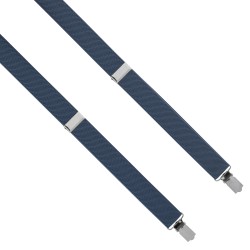 Подтяжки серо-голубые 2,5 см Y-образные длинные