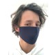 Защитная маска для лица темно-синяя ромбиком с неопрена