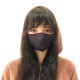 Захисна маска для обличчя баклажанового кольору - стрейчева з неопрена
