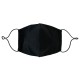 Черная защитная многоразовая маска (ромбиком с льна в два слоя)
