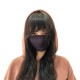 Захисна маска для обличчя кольору баклажан в ромбик з неопрена