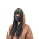 Защитная маска для лица цвета баклажан ромбиком с неопрена