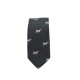 Краватка вузька чорна з собаками