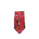 Краватка вузька рожева з вишнями