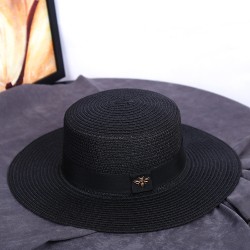 Солом'яна шляпа для жінок чорна