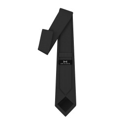 Краватка чорна вузька габардин 8 см