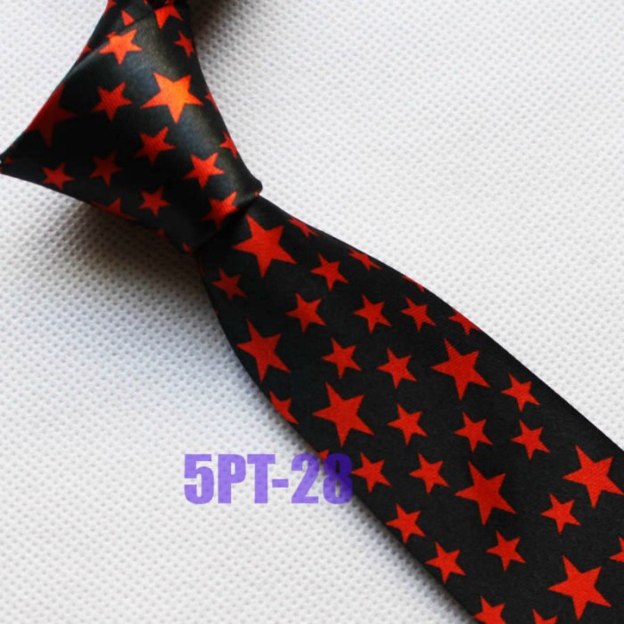 Краватка чорна з червоними зірочками