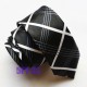 Краватка вузька чорна з білими смужками