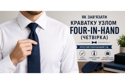Як зав’язати краватку вузлом Four-in-Hand (Четвірка): простий покроковий гід