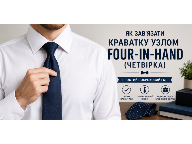 Як зав’язати краватку вузлом Four-in-Hand (Четвірка): простий покроковий гід