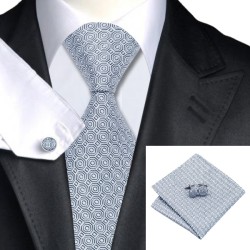 Краватка на подарунок сріблястий візерунок