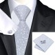 Краватка на подарунок сріблястий у пелюстках