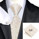 Краватка на подарунок коричневий з бежевим