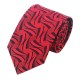 Краватка червоний у візерунок з хусткою та запонками